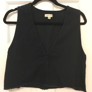 Silence and noise black crop top